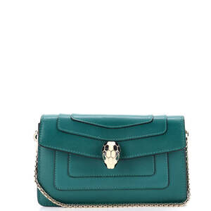 Bvlgari Mini Serpenti Forever Chain Clutch Leather